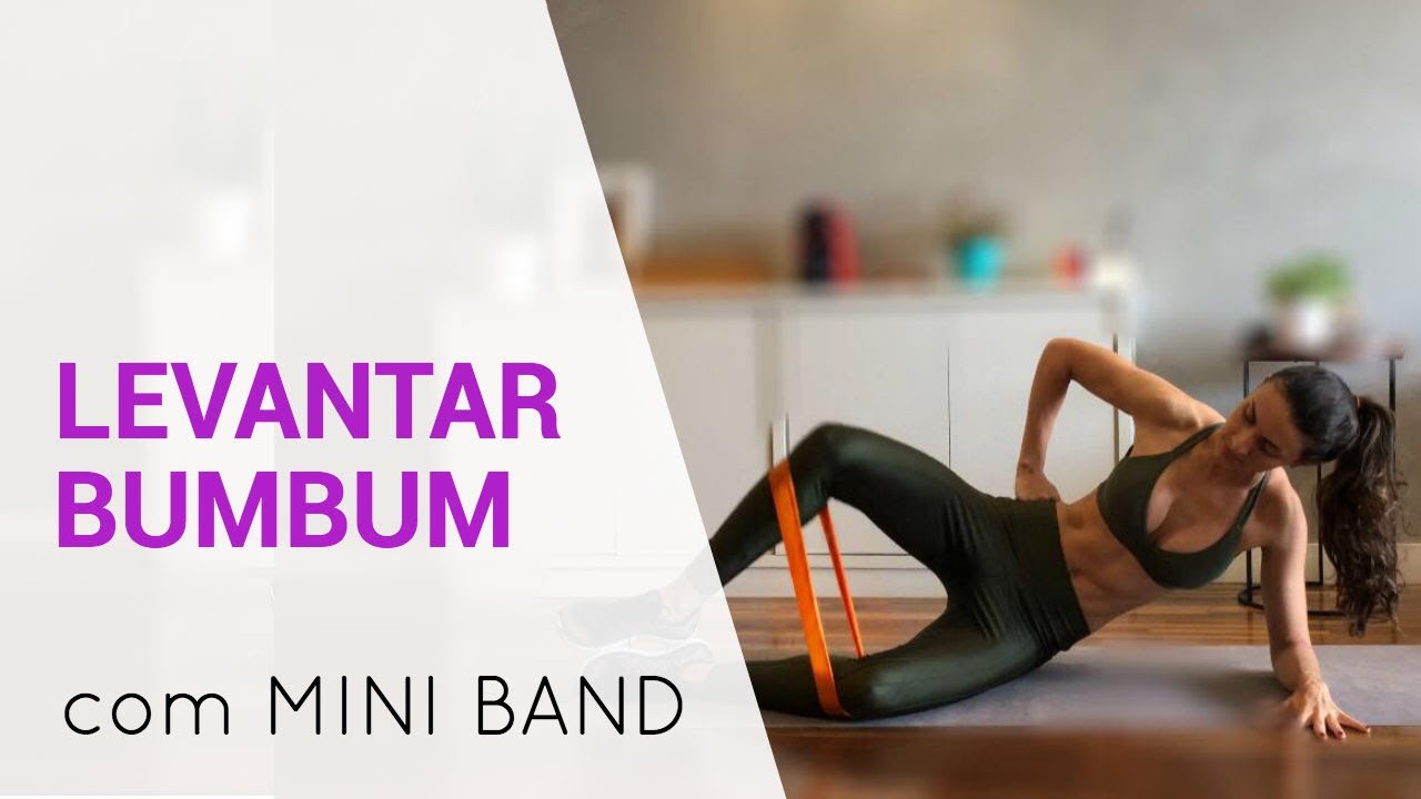 Treino Com Faixa Elástica Mini Band para O BUMBUM E CULOTE