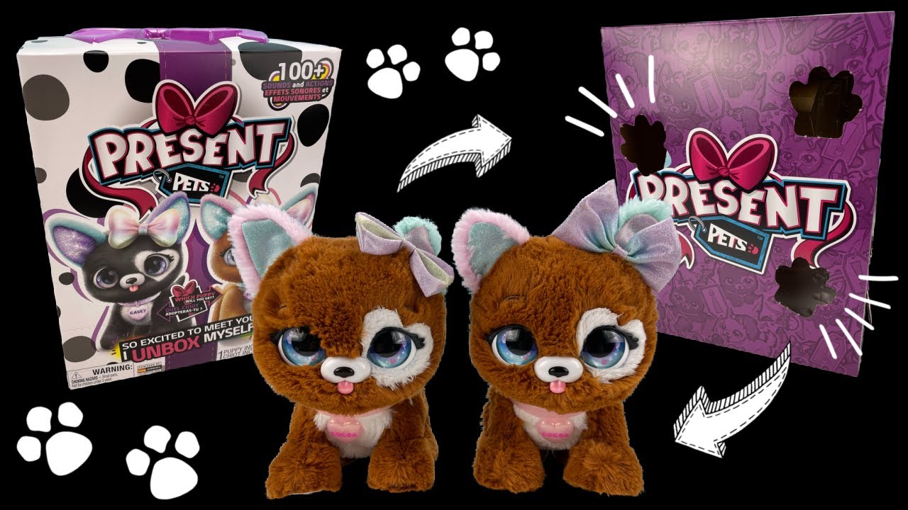 Present Pets Glitter Surprise Puppy Interactive Plush Pet Toy Unboxing