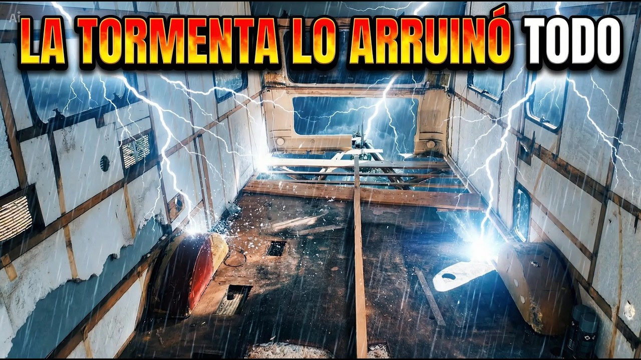 La tormenta inundó la caravana y tuvimos que quitar todo el suelo