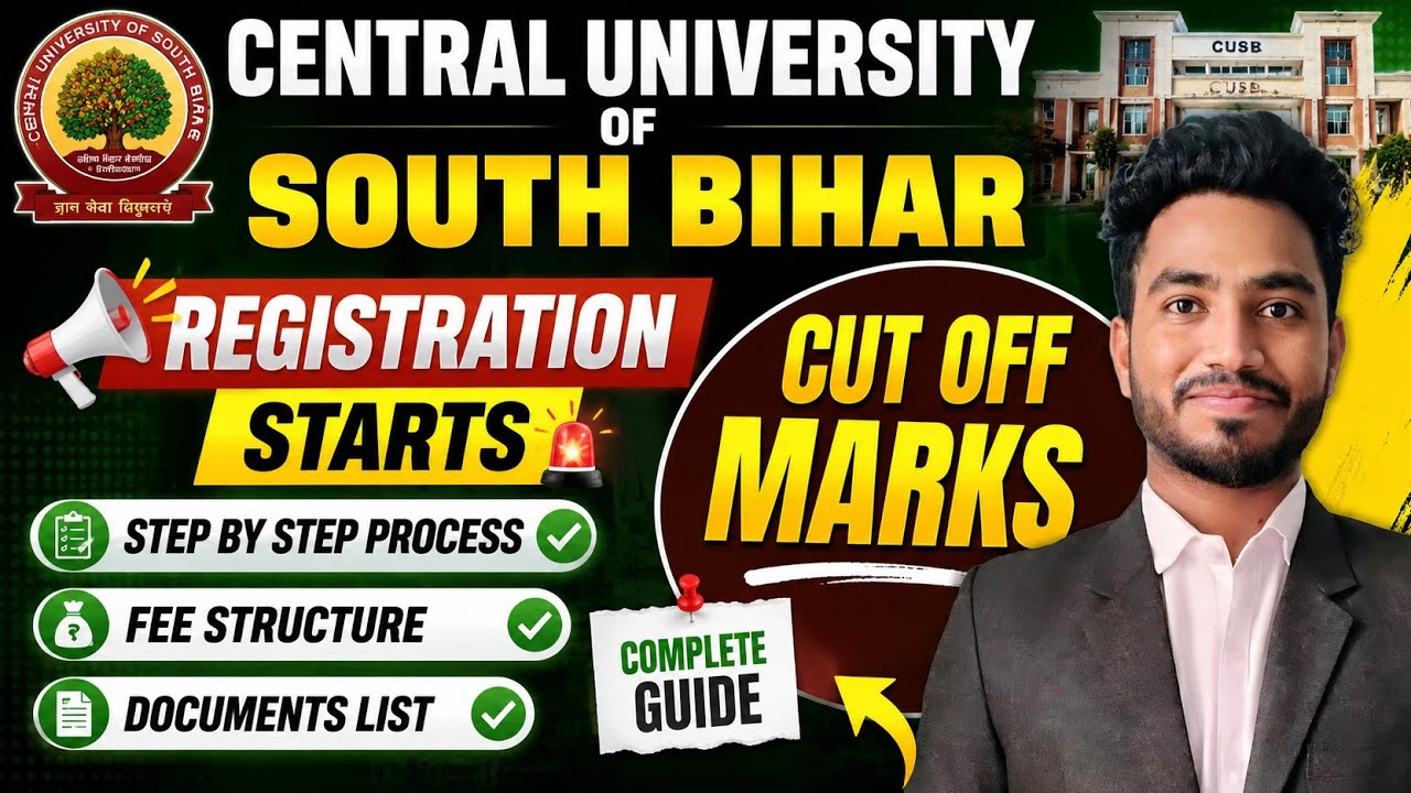 CUET CUSB Registration 2026 Started ✅ Cut Off Marks | Complete Admission Process