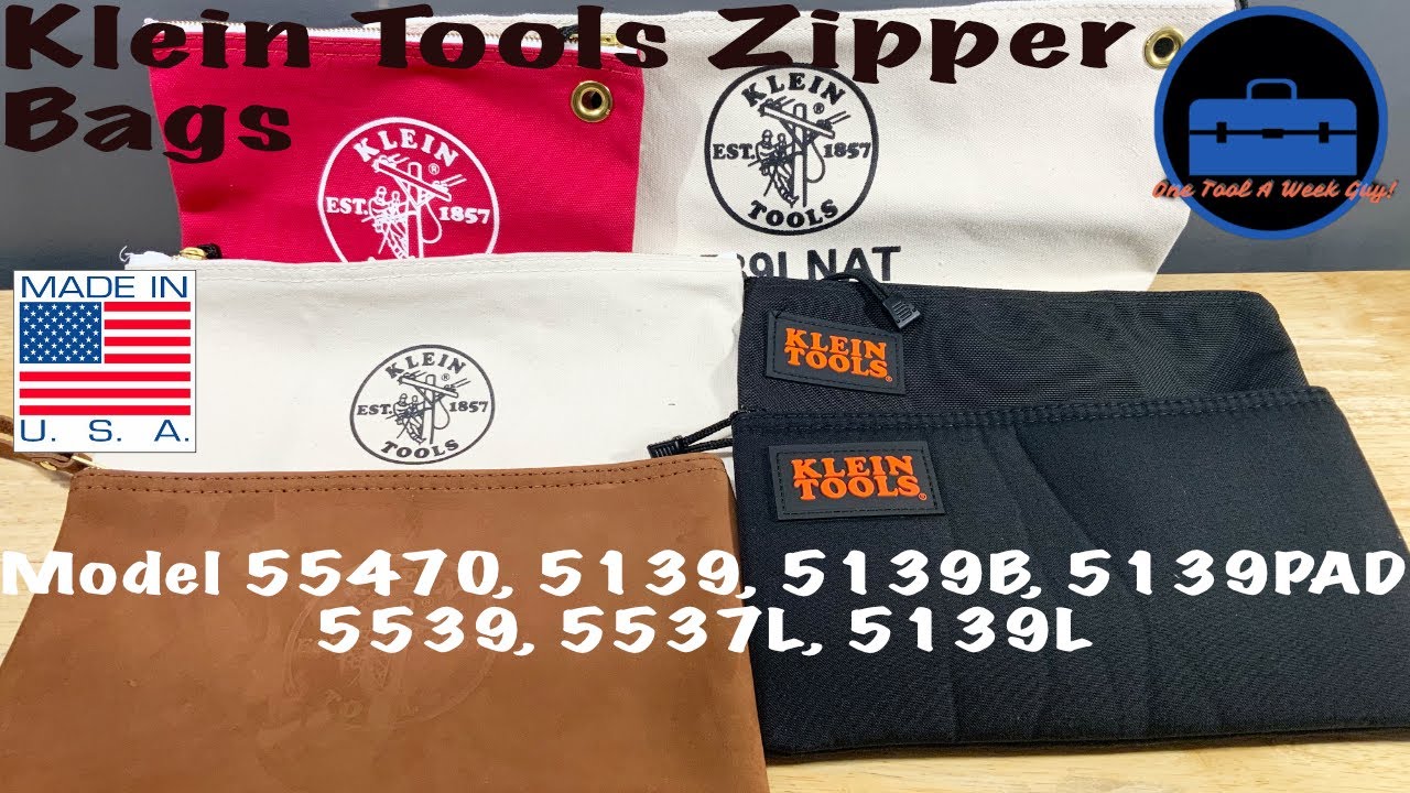 Klein Tools ( Zipper Bag 55470, 5139, 5139B, 5139PAD, 5539, 5539L, 5139L)