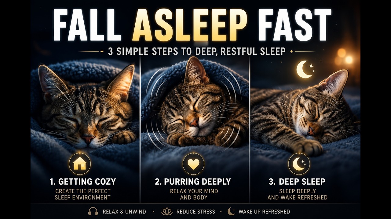 Fall asleep with me the cat purrs all night