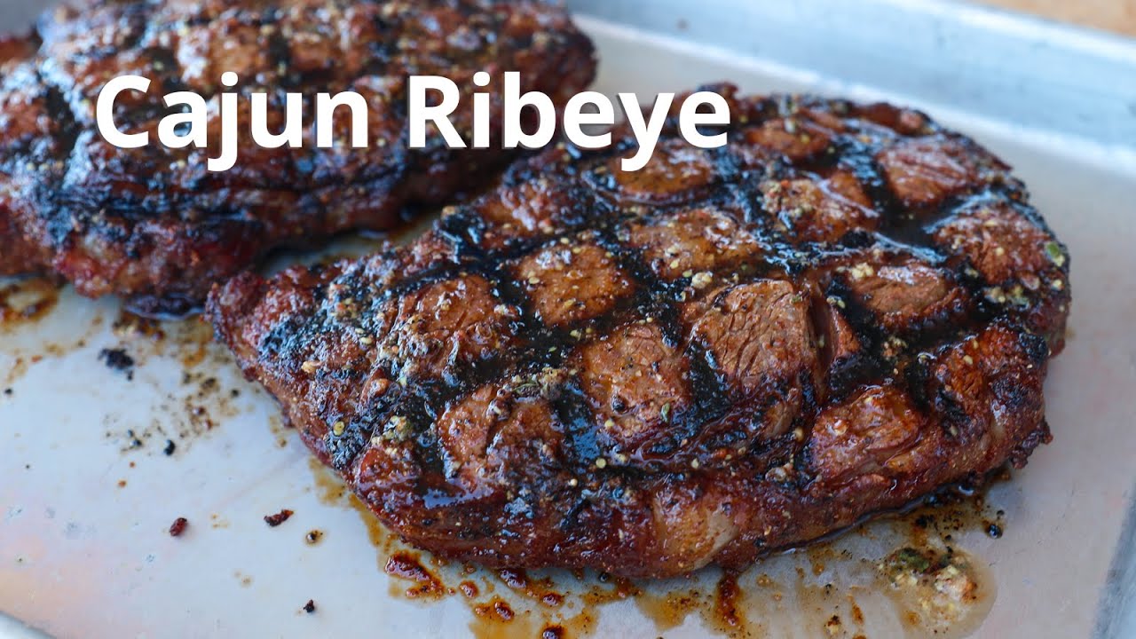 Cajun Ribeye Steak - Charcoal Grilled