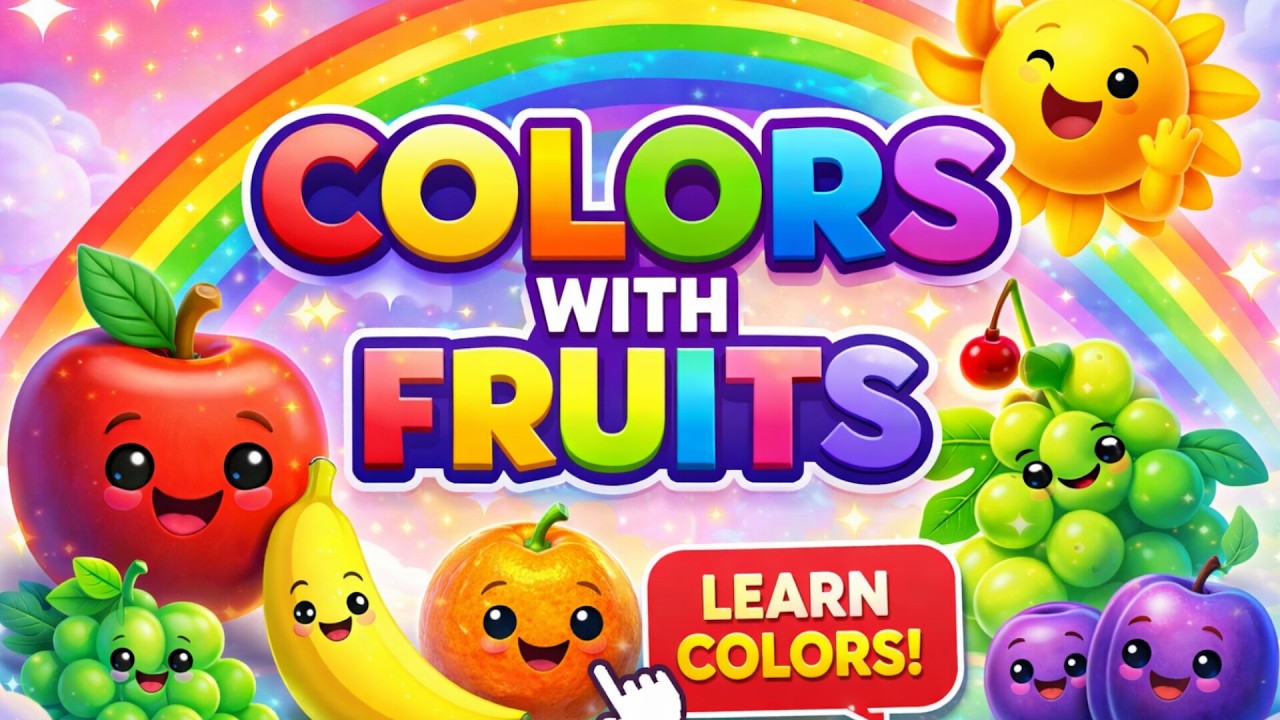 Colors with Fruits for Kids 🍎🍌 | Learn Colors for Toddlers | Preschool Learning Video