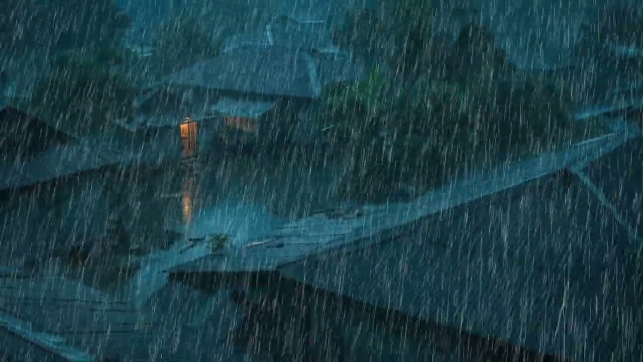 No Ads Rain Sounds for Sleeping – Steady Tin Roof Rain to Calm Overthinking Mind