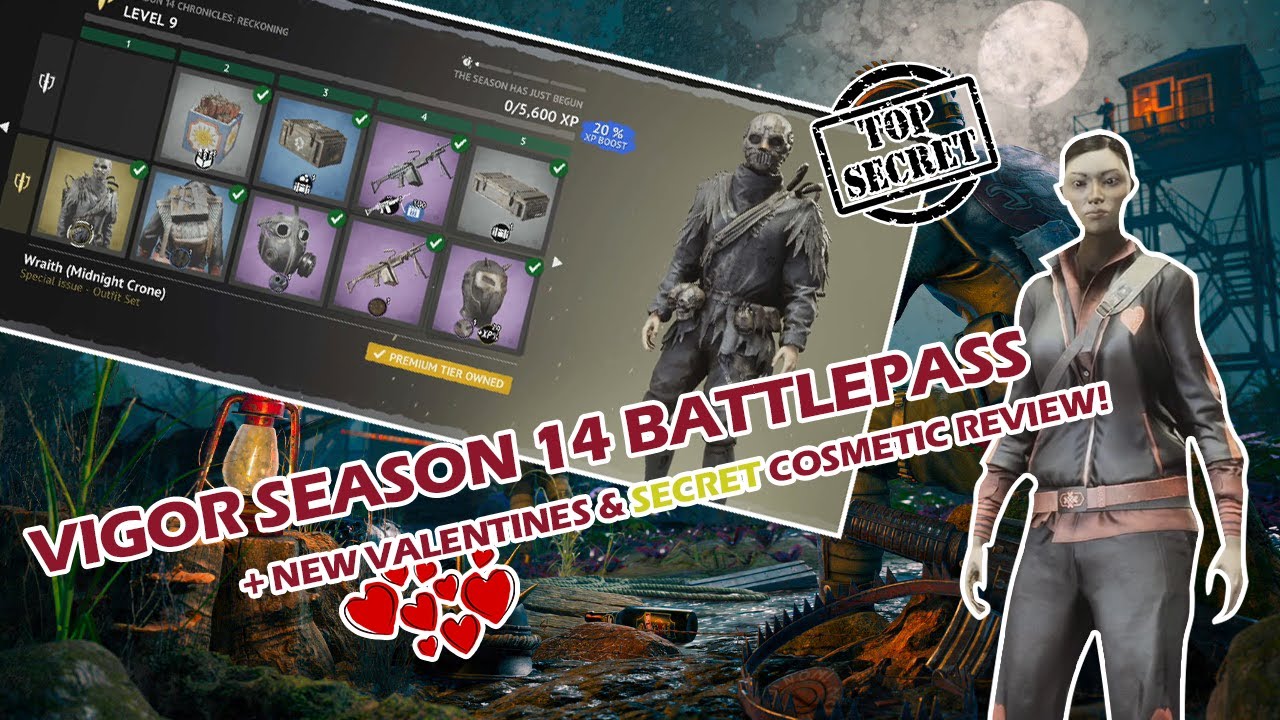 Vigor Season 14 Chronicles Reckoning : Full Battlepass Review : Valentines + Secrets