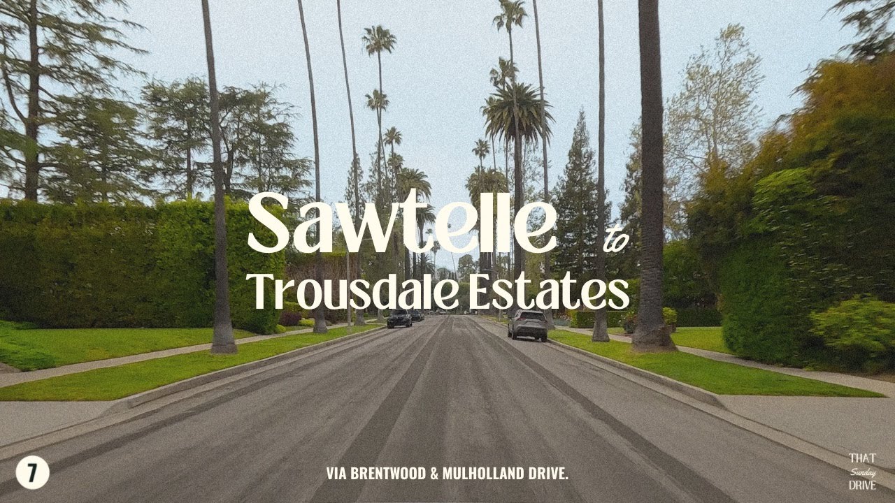 Sawtelle to Trousdale Estates, Los Angeles | Relaxing Driving ASMR