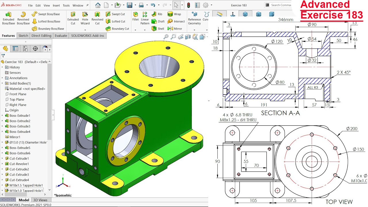SolidWorks Advanced tutorial Exercise 183