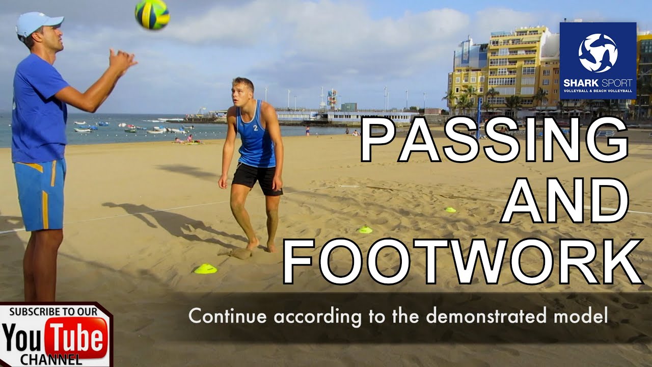 Passing, footwork, exercises, drills, tips - Beach Volleyball training. Voley Playa ejercicios