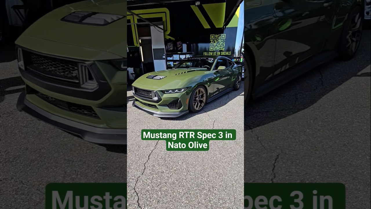 Mustang RTR Spec 3 in Nato Olive! #mustang #ford #shorts #shortsfeed