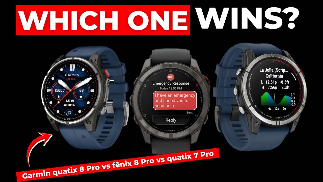 Garmin quatix 8 Pro vs Garmin fēnix 8 Pro vs Garmin quatix 7 Pro - Full Comparison & Buying Guide
