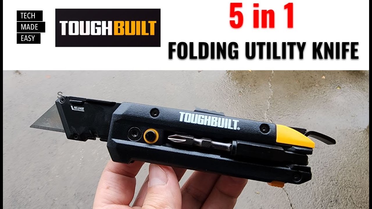 TOUGHBUILT 5 in 1 UTILITY KNIFE Close Look TB-H4-12-IM