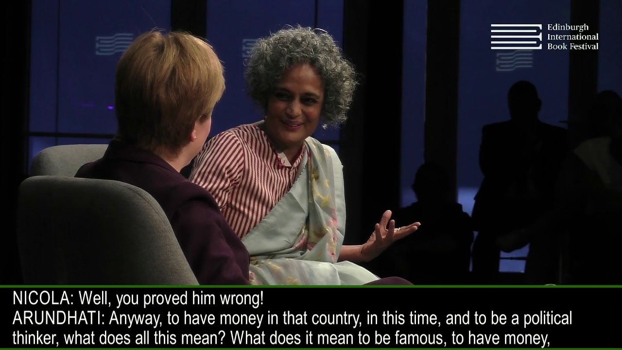 Arundhati Roy talks to Nicola Sturgeon at the Edinburgh International Book Festival