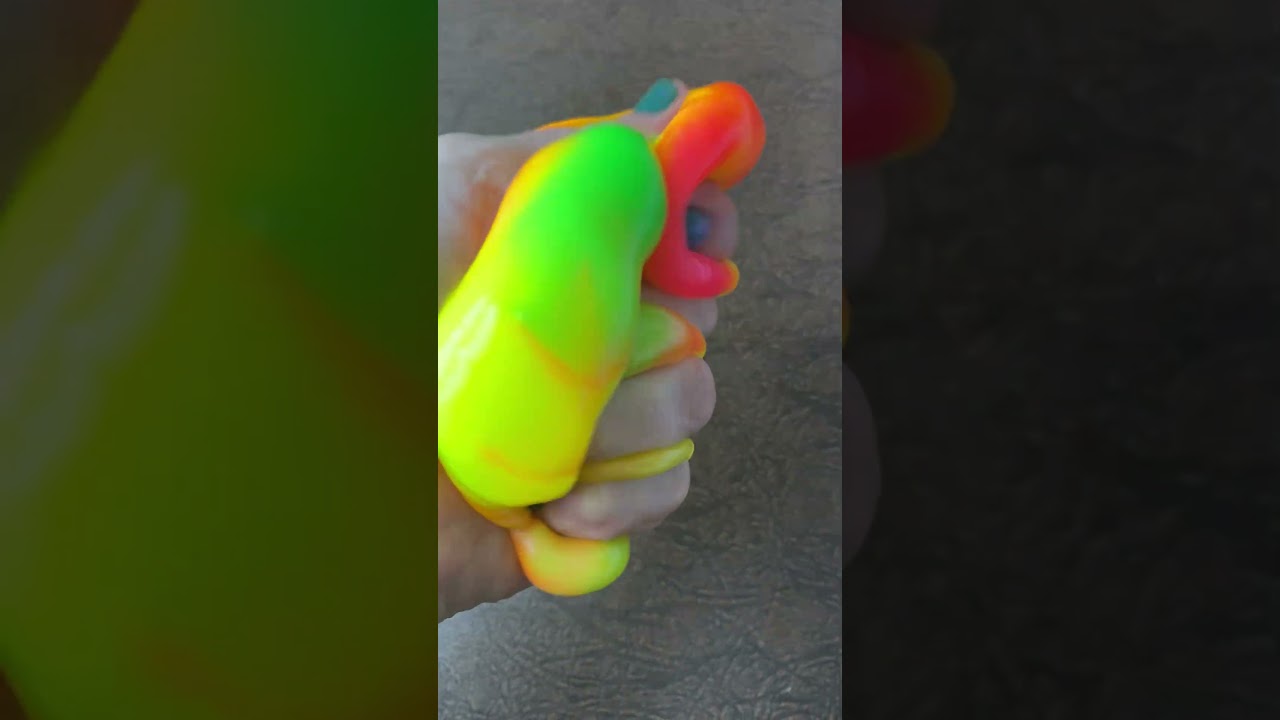 Rainbow Sherbet hydro slime that won&rsquo;t color mix ASMR