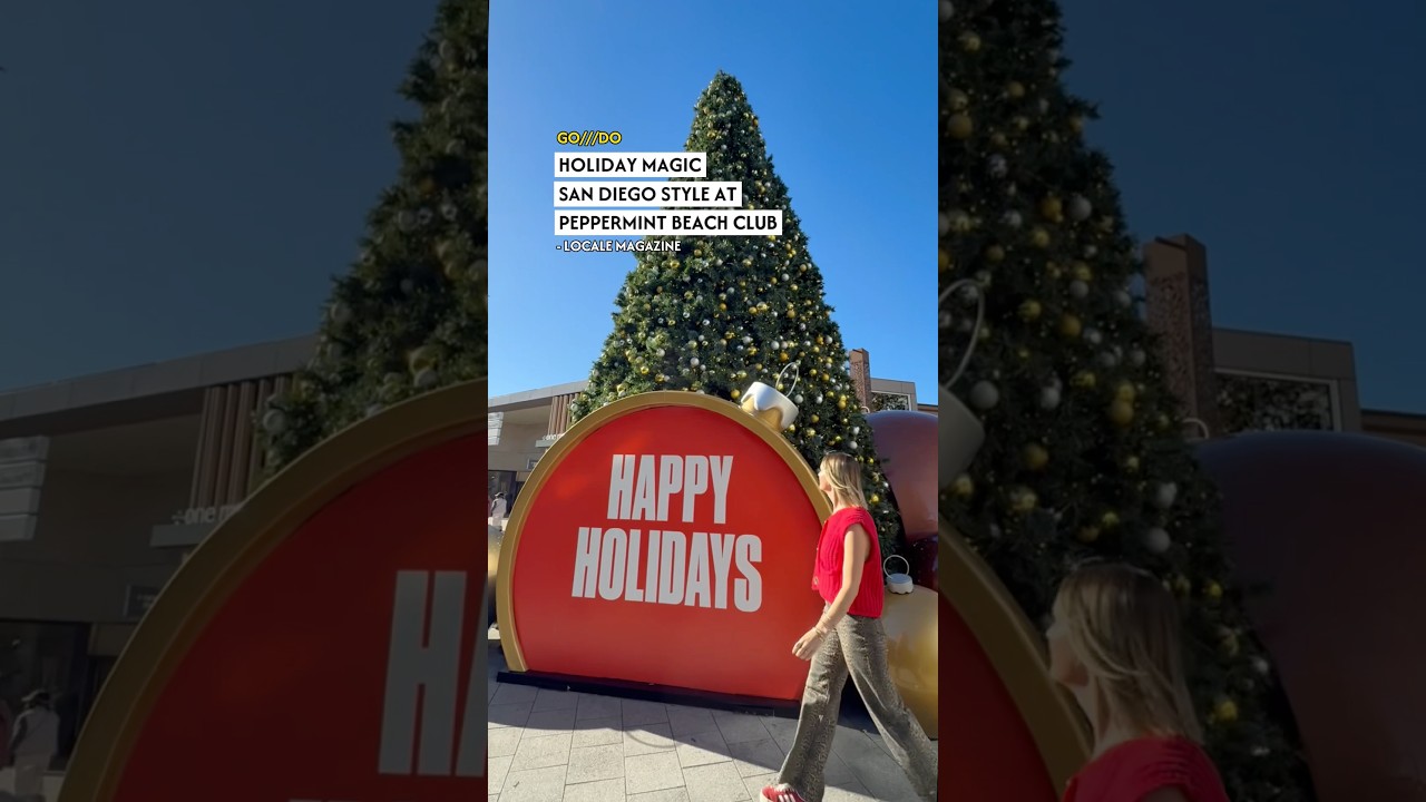 Peppermint Beach Club at Westfield UTC in San Diego brings holiday magic to life through Dec 24.