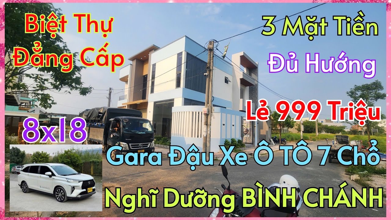 ViLa Siêu Lớn_Bán Rẻ Lẻ Đúng 999 Triệu (8x18) Có Hồ Bơi,Gara Để Ô TÔ Ra Đinh Đức Thiện BÌNH CHÁNH.