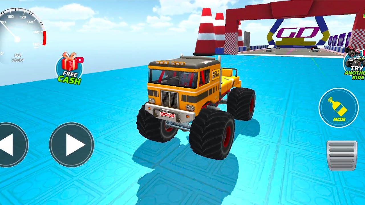 Monster Truck Mega Tracks Ramp // Impossible Mega Tracks 3D Ramp Android Gameplay