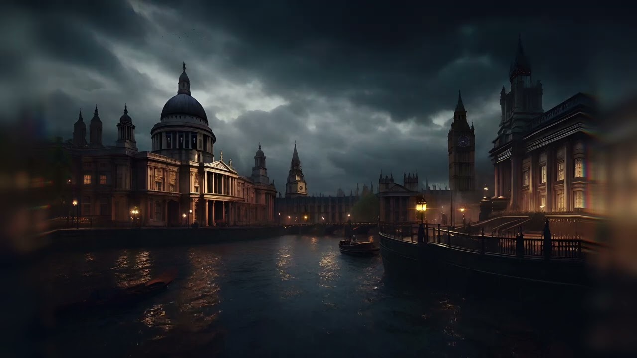 By the Thames: Dark Academia Night & Piano's Mournful Elegy 😶‍🌫️ London River's Eerie Whispers