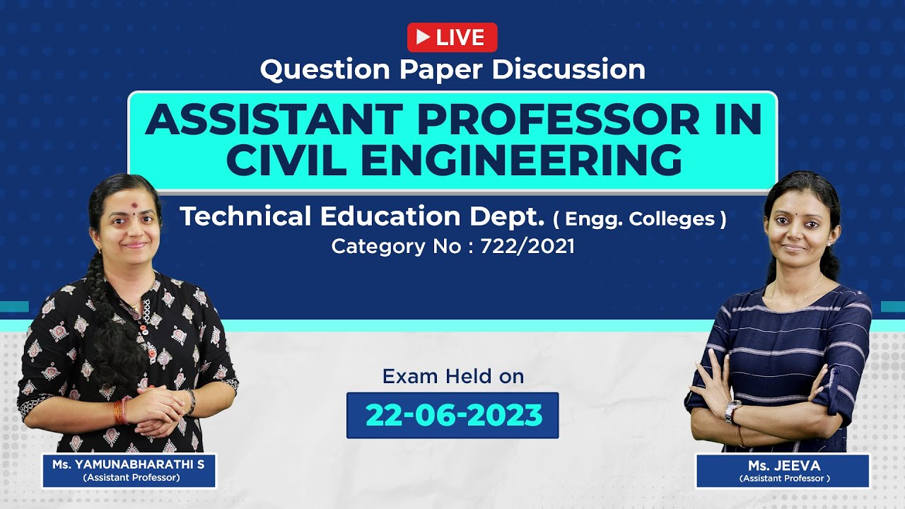 QP DISCUSSION | ASSISTANT PROFESSOR IN CIVIL ENGINEERING | Technical Education department