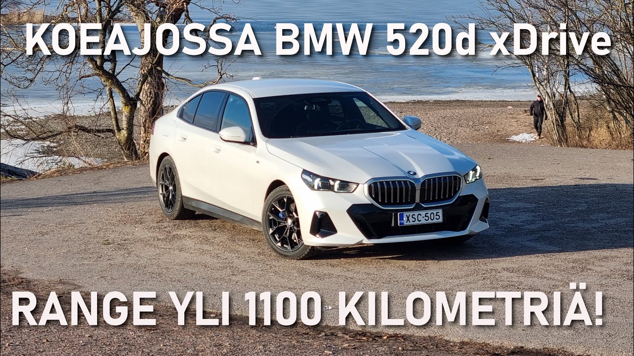 POV koeajo BMW 520d xDrive (G60) - Range yli 1100 kilometriä