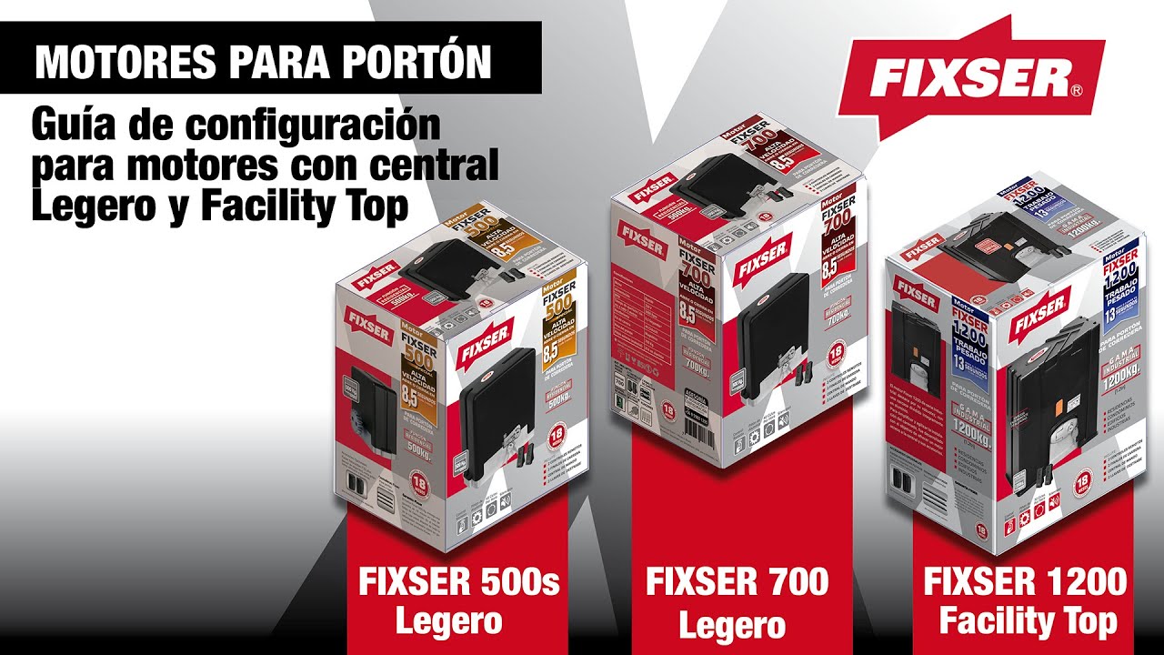 Configuración motores modelos FIXSER: 500s/700s/1200 IND