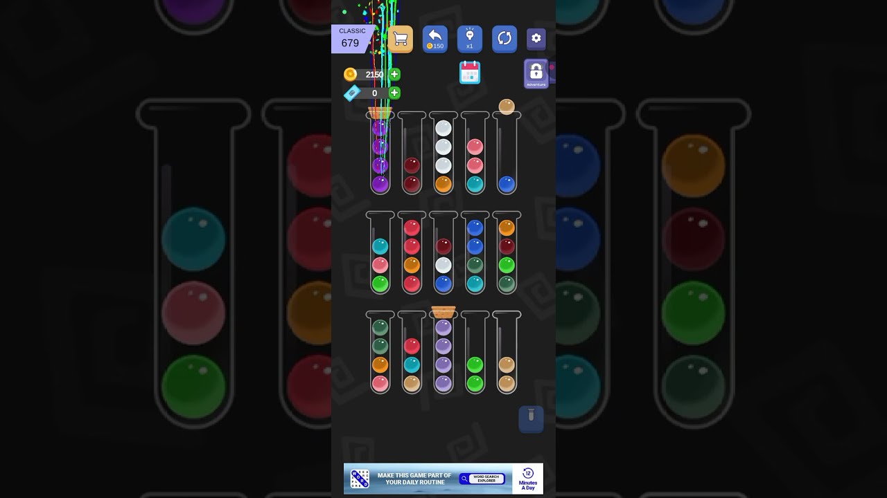 677-680 Level Ball sorting master puzzle game 2026