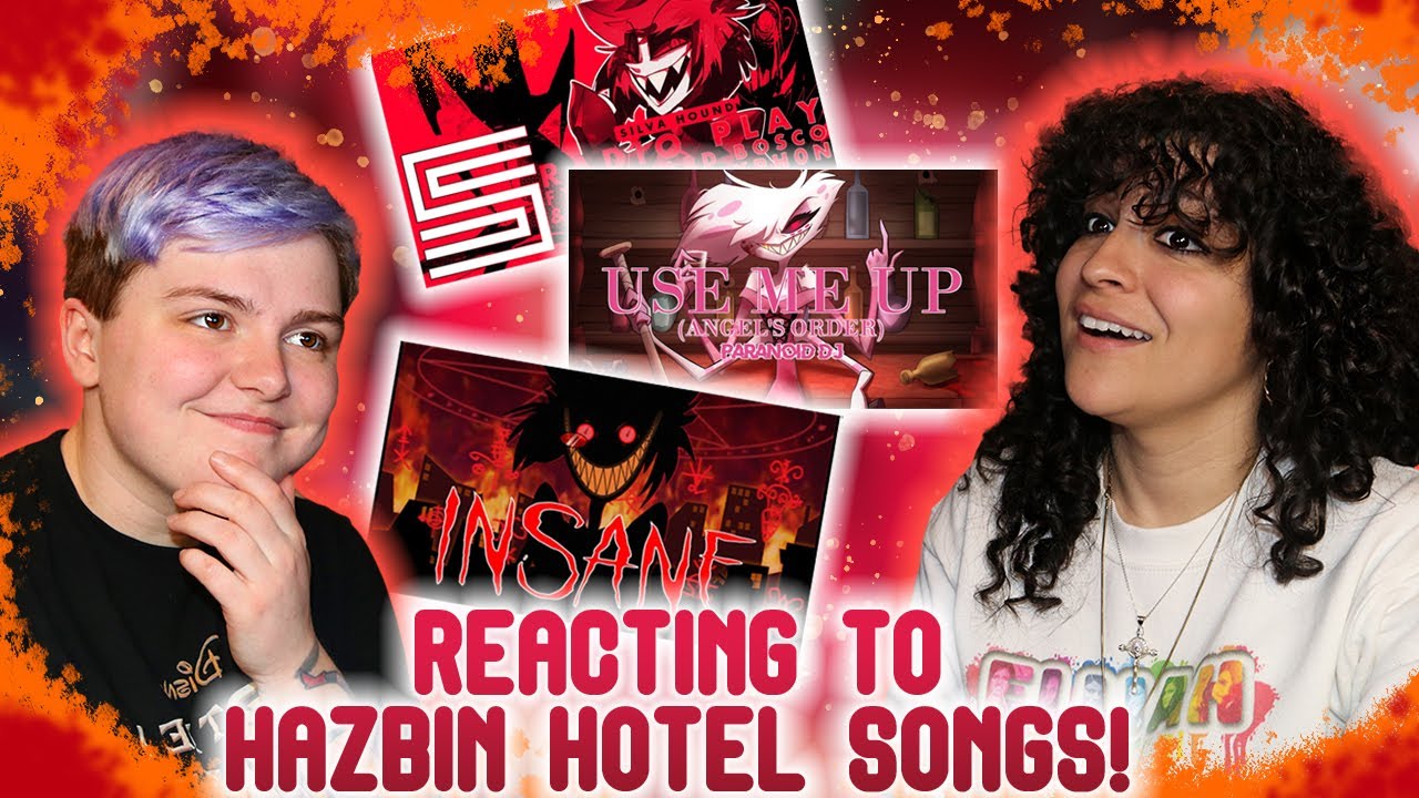 LESBIAN REACTS TO HAZBIN HOTEL FAN SONGS! ~ COLLAB W/ @notsoaveragefangirl