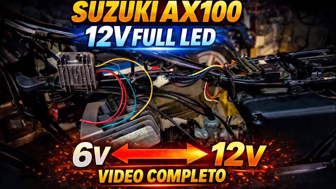 Suzuki AX100 12V CC Full LED 2025! Vídeo explicativo Argentina🇦🇷!