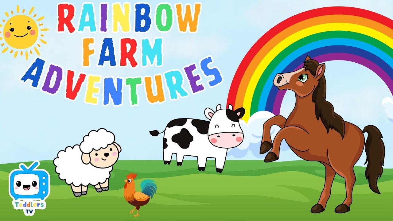 🌈 Rainbow Farm Adventures | Magical Singing Animals & Colors for Kids! 🎶🐷🐴🦆| Toddlers TV