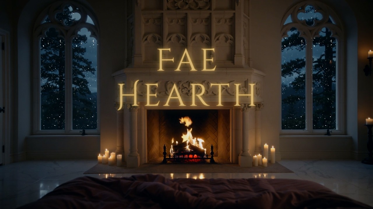 Snowfall by the Hearth | 11 Hours Cozy Fireplace & Dark Fantasy Sleep Ambience