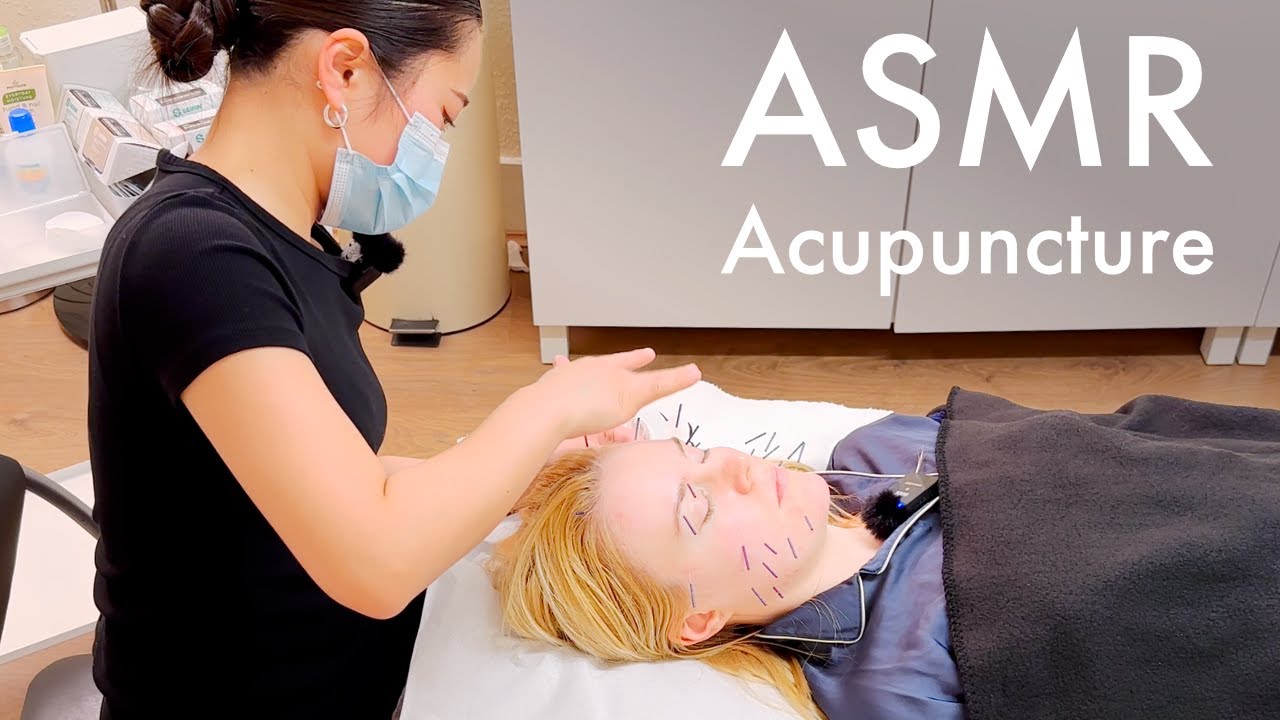 ASMR Japanese Facial Acupuncture with Madoka san(Unintentional ASMR, real person ASMR)