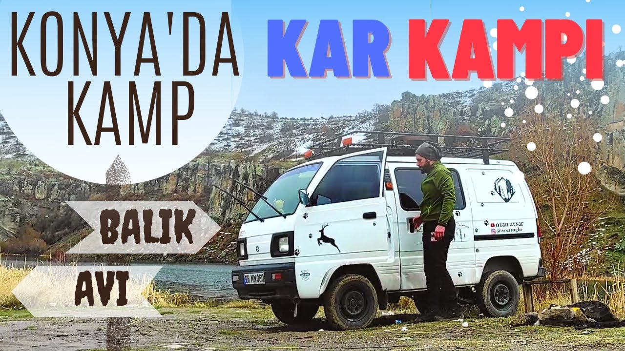 Konya'da Karavanla Kar Kampı Erenkaya Barajı (Bulumya)