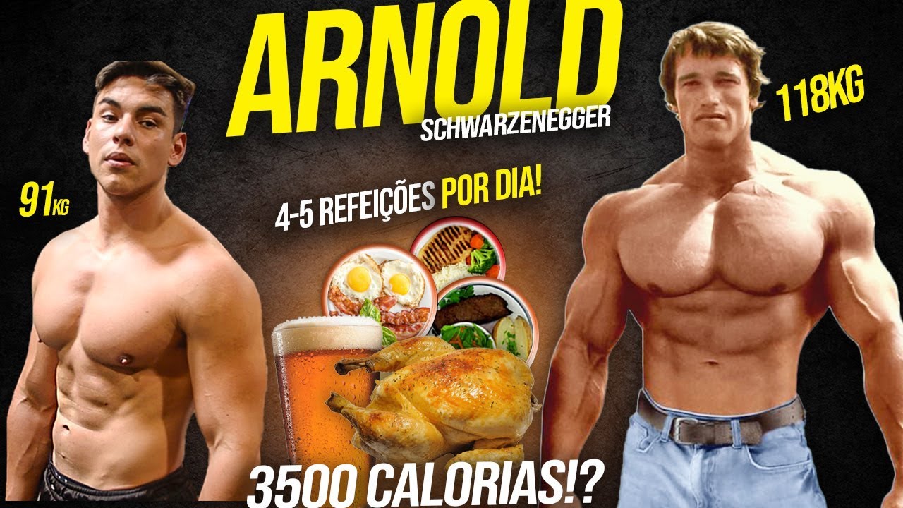 FIZ A DIETA DO ARNOLD SCHWARZENEGGER POR 1 DIA! 💪 *O MELHOR SHAPE!* Dieta dos Famosos ep.6