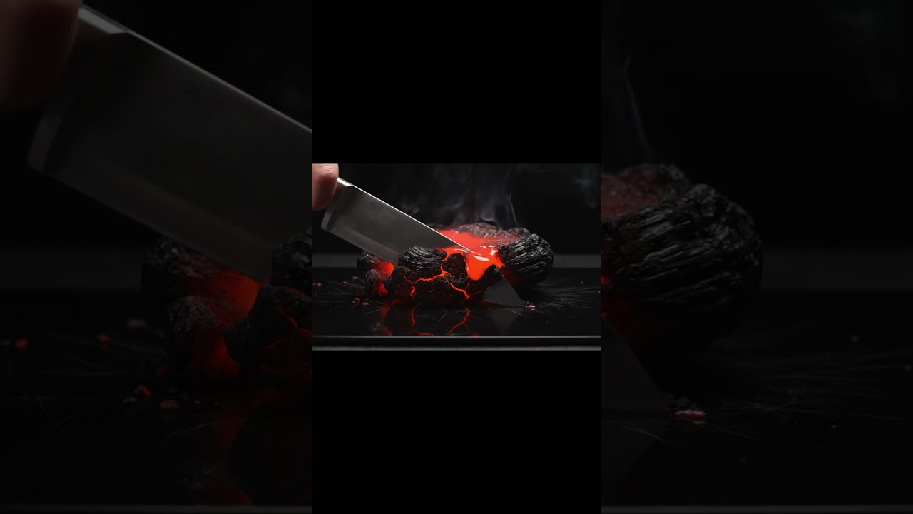 Cutting Open a Molten Martian Rock 🔥 | Hyperrealistic AI Animation | Mars Surface VFX