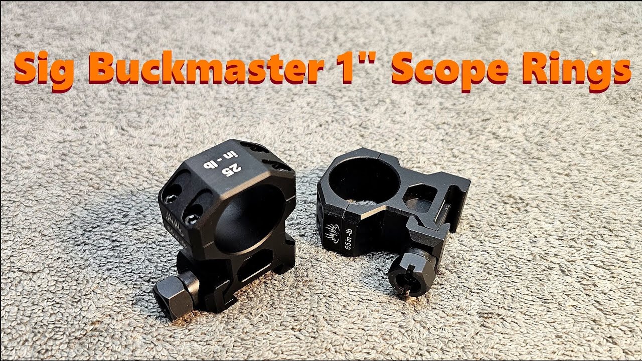 Кольца для прицела Sig Buckmaster 1 дюйм — высококачественные кольца для прицела, выпуск 06