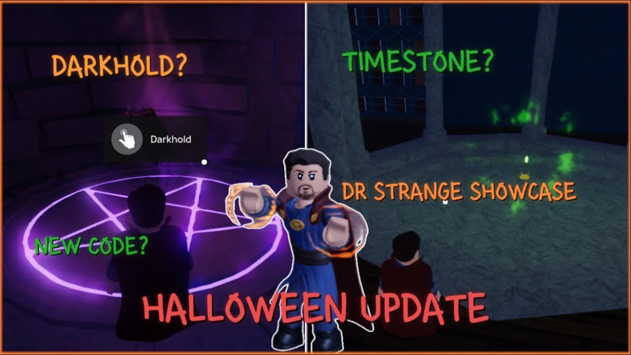 MARVEL OMEGA HALLOWEEN UPDATE | DARK HOLD & TIME STONE LOCATION | DR STRANGE SHOWCASE | ROBLOX 