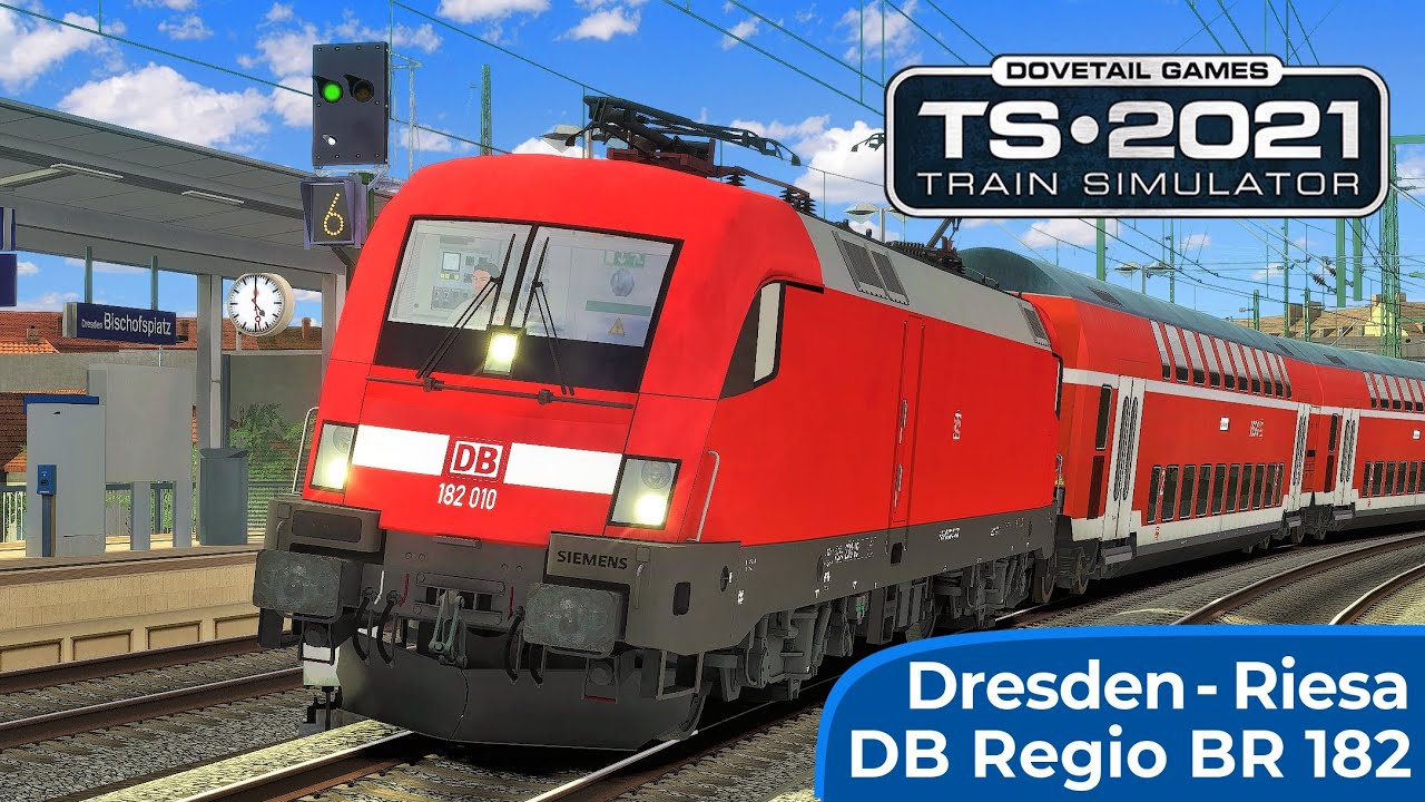 DEUTSCHE BAHN | Taurus BR182 - DB Regio Doppelstockwagen | TRAIN SIMULATOR 2021 | Dresden – Riesa