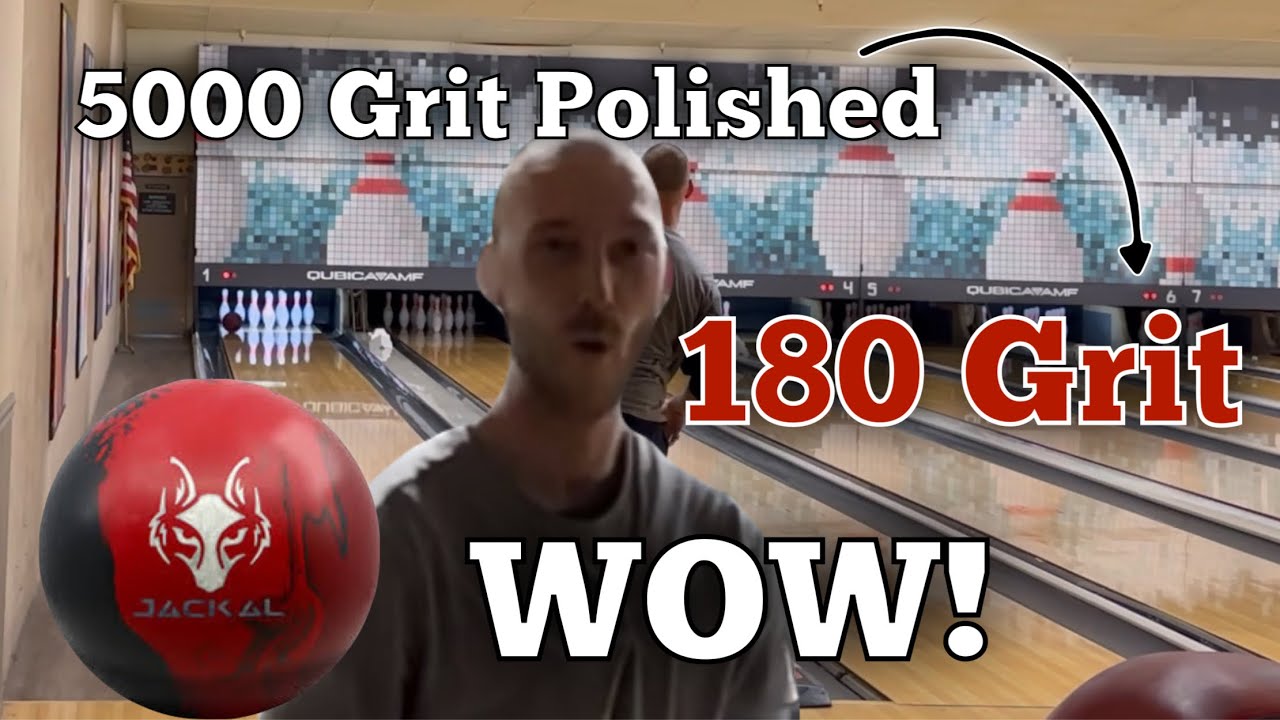 5000 Grit Polished to 180 Grit Motiv Jackal Legacy Bowling Ball 2 Finger Bowler