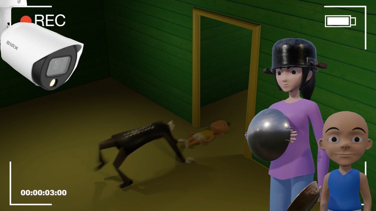 TEREKAM CCTV !! Nampak Jelas Hantu Kayang Masuk Rumah Upin Ipin dan Menculik Upin (full episode)
