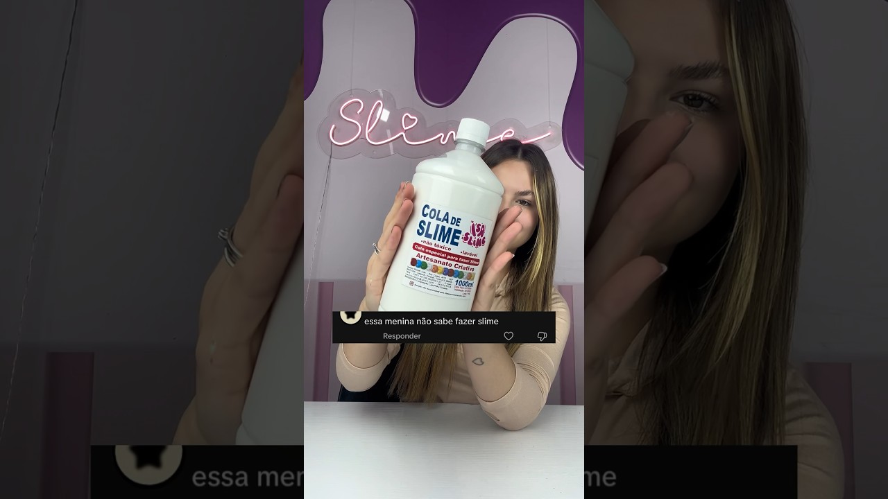 &ldquo;ela s&oacute; faz slime pequena&rdquo; #slime