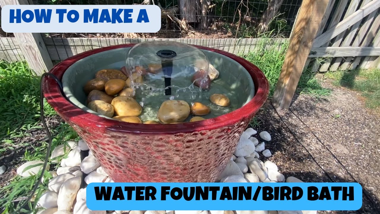 HOW TO MAKE A COOL BIRD BATH/ FOUNTAIN!!!