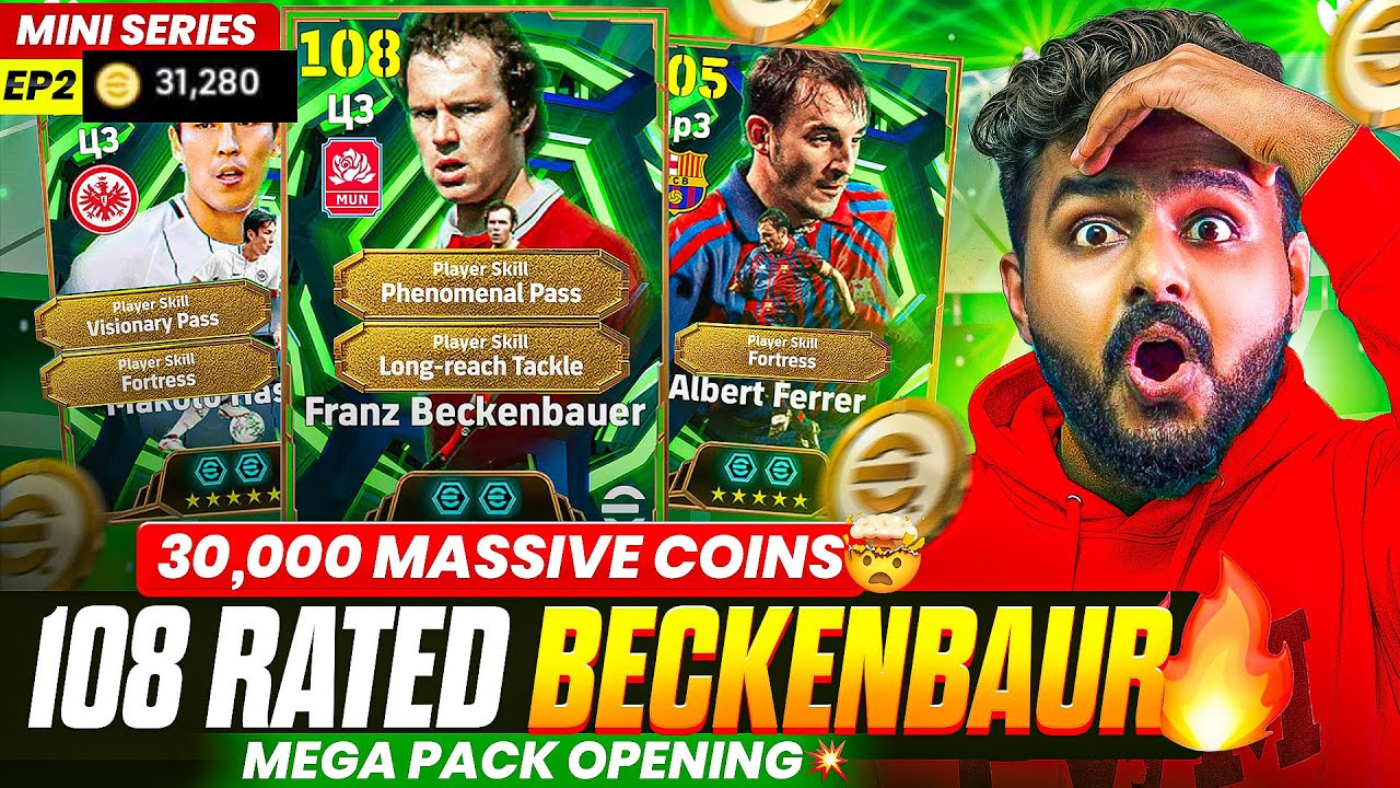 OMG❗️30,000 COINS🥶 CAN I GET 108 RATED BECKENBAUER?🔥 HIGHEST RATED BUILD UP💥 NEW EPIC MAKOTO HASEBE😦
