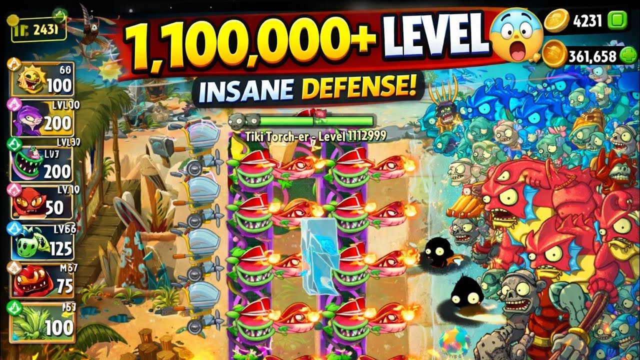 World Record Level? PVZ2 Endless Mode 1,112,999 Full Gameplay