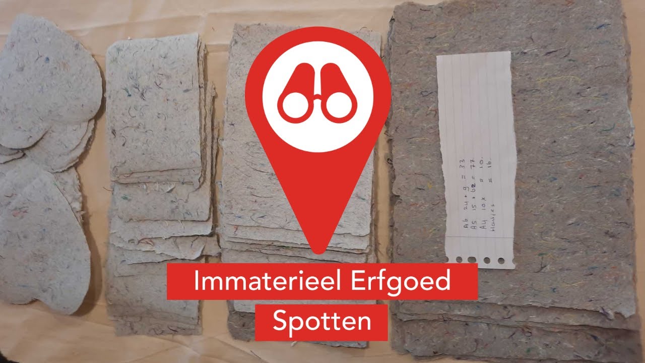 Immaterieel Erfgoed Spotten - Papierscheppen: verschillende soorten papier