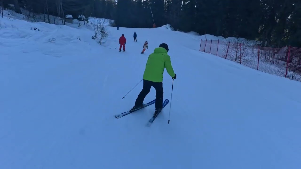 Зелен водач по синя писта 09.01.25 Пампорово