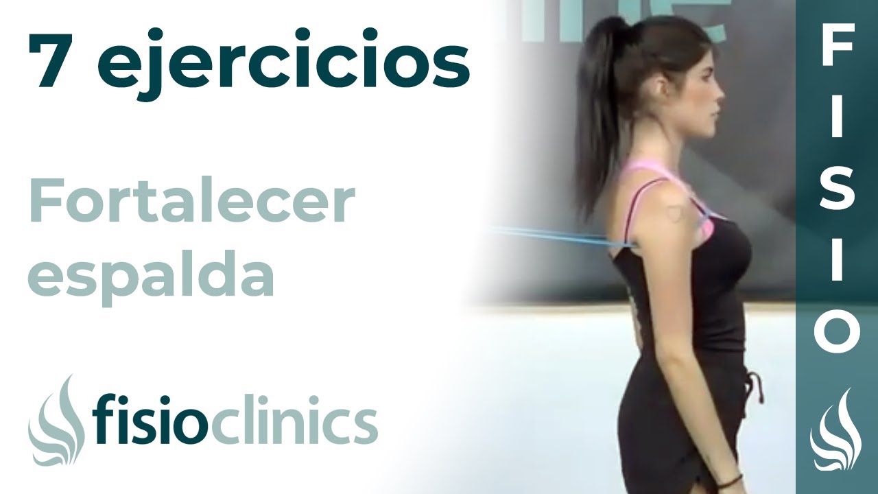 7 ejercicios con bandas elástica para fortalecer espalda en casa - FisioClinics Palma