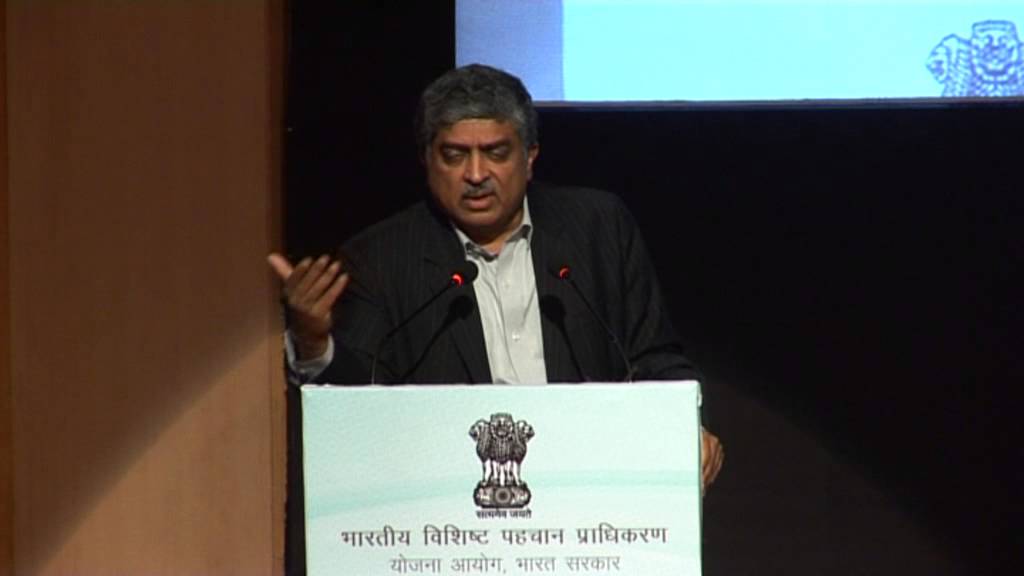 Shri Nandan Nilekani, Chairman, UIDAI speaking at the launch of New Aadhaar Based Services