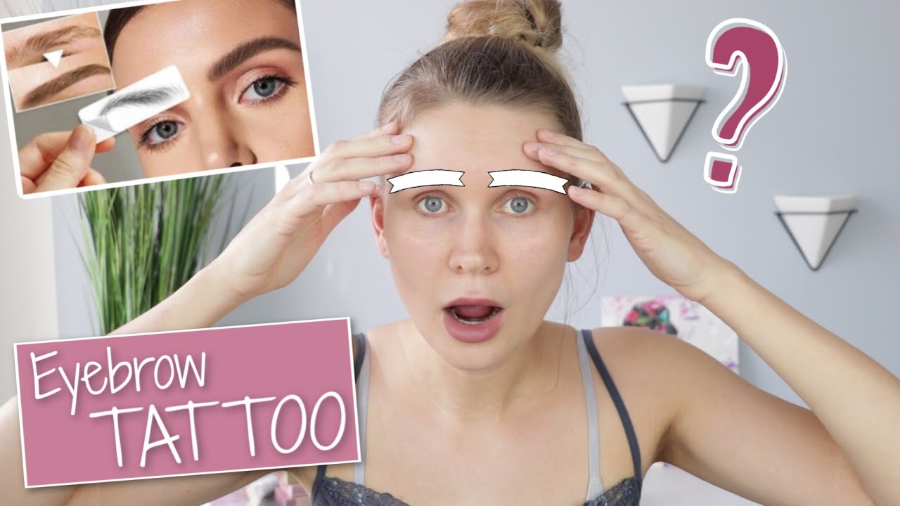WHAT? 😱 INSTA EYEBROW TATTOOS | Ich klebe mir Augenbrauen auf 🙈