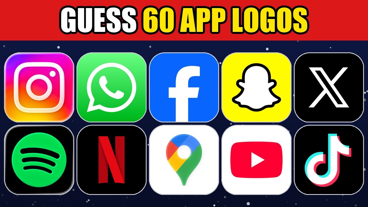 Can You Guess 60 App Logos in 3 Seconds? 📱 Ultimate Logo Quiz