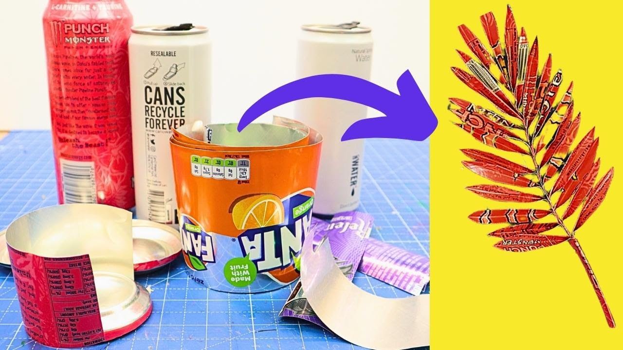DON'T Throw Out Your Drink Cans! Make These Amazing Leaves Instead